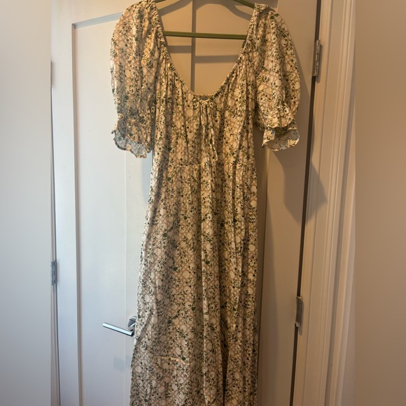 Hill House Dresses & Skirts - Hill House Gold Embellished Flutter Sleeve Sundress